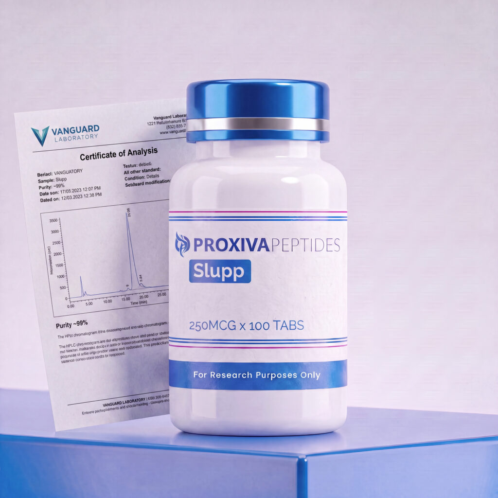 Slupp 250mcg — Vanguard Laboratory Certificate of Analysis, ≥99.5% purity